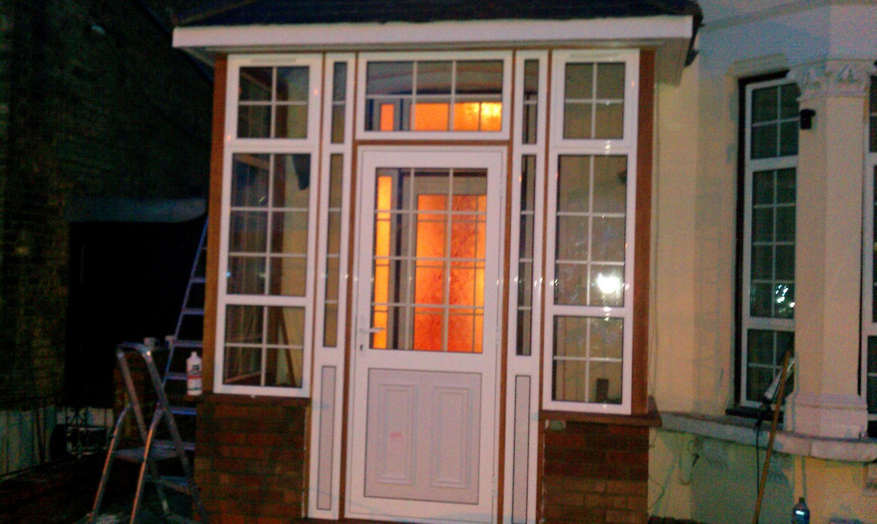 uPVC porch with Georgian bar glazing installed in Highgate